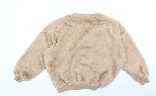 nastygal Womens Beige Pullover Jumper Size 8