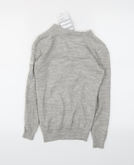 Oslo Womens Grey Cardigan Jumper Size XS