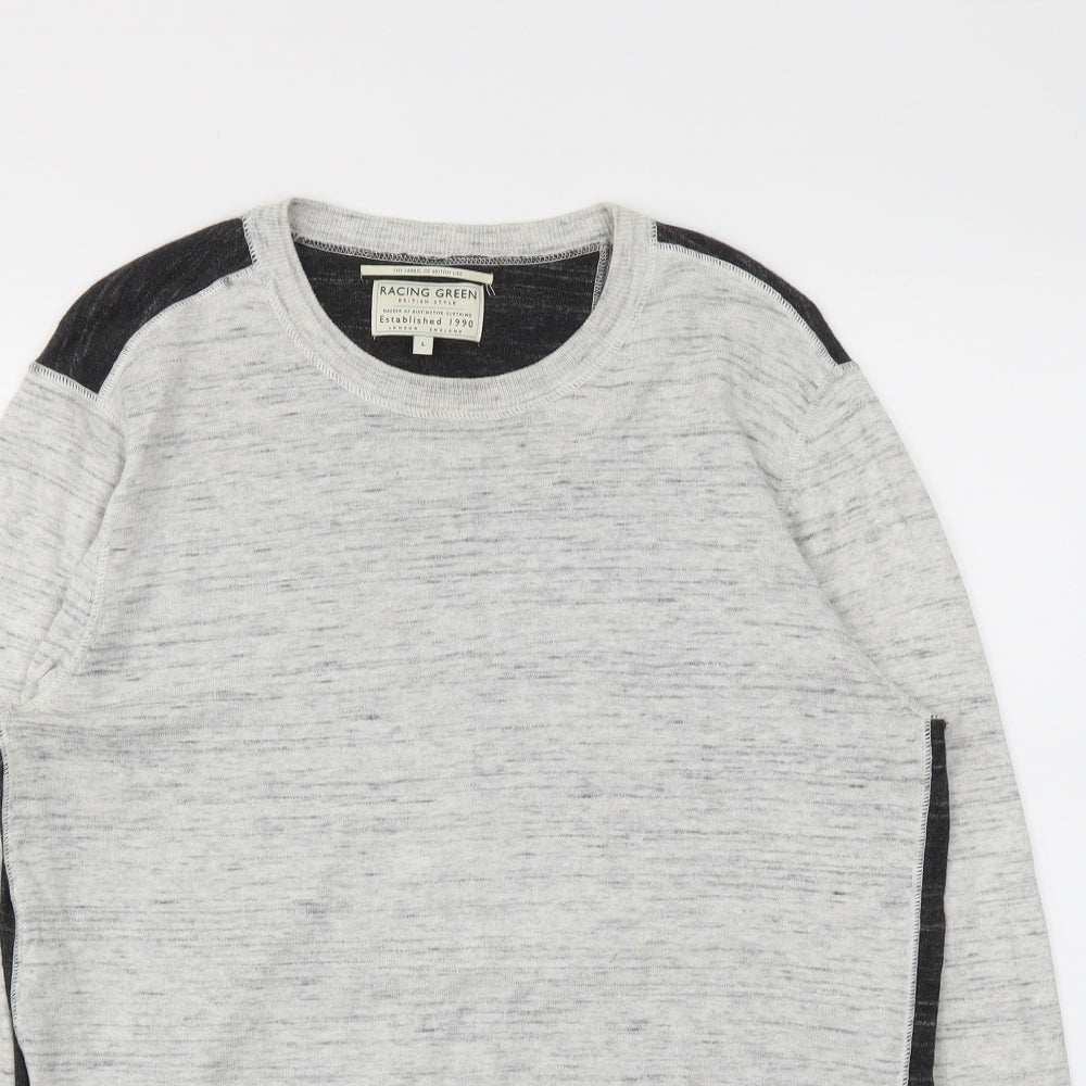 Racing Green Mens Grey Pullover Sweatshirt Size L