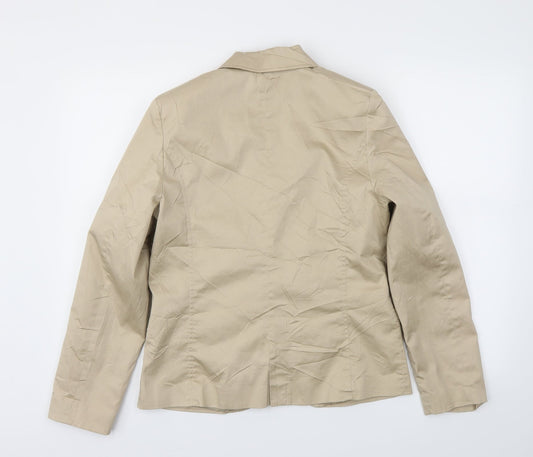 KWOMAN Womens Beige Jacket Blazer Size L