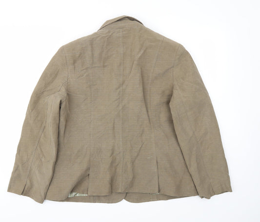 SF COLLECTION Womens Beige Ikat Jacket Blazer Size 20