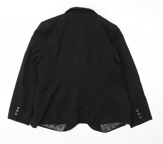 BM Womens Black Jacket Blazer Size 18