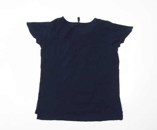 Maxi Blue Womens Blue Basic T-Shirt Size L