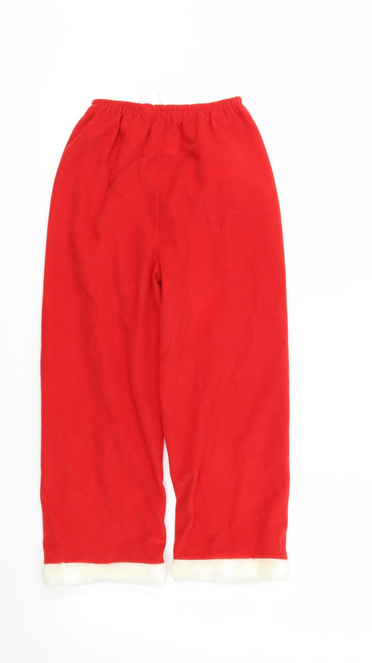 Made By Elves Girls Red Jogger Trousers Size 5-6 Years