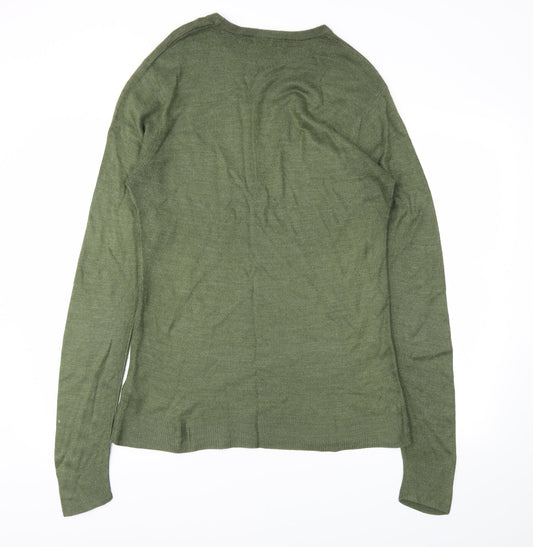 Cedar Wood State Mens Green Pullover Sweatshirt Size S