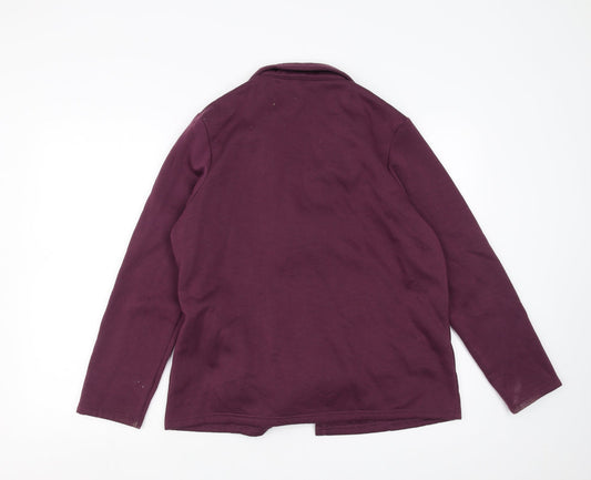 Damart Womens Purple Cardigan Jumper Size 14