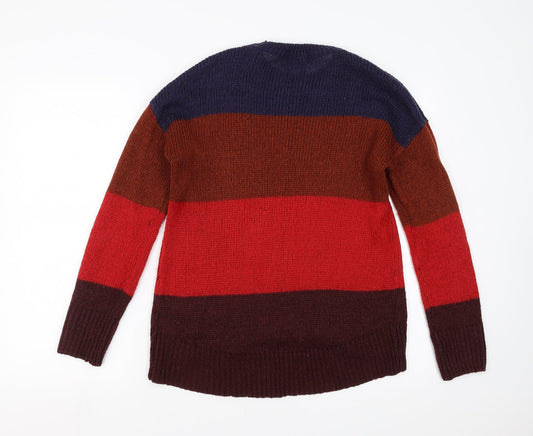 New Look Womens Multicoloured Striped Pullover Jumper Size S