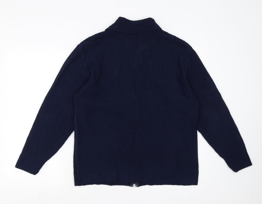 Sixth Avenue Womens Blue Cardigan Jumper Size L
