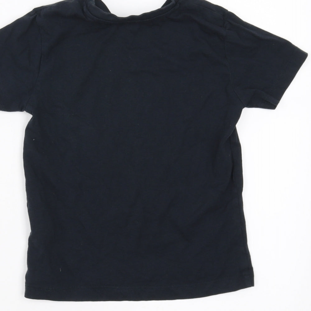 Jeff & Co Boys Black Basic T-Shirt Size 4-5 Years - Dinosaur