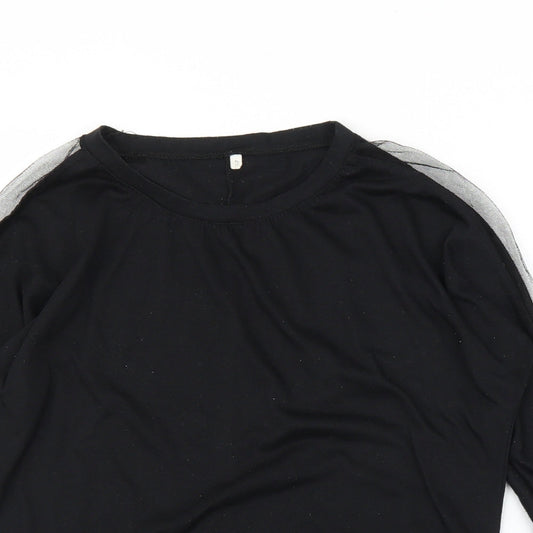 Preworn Womens Black Basic Blouse Size S
