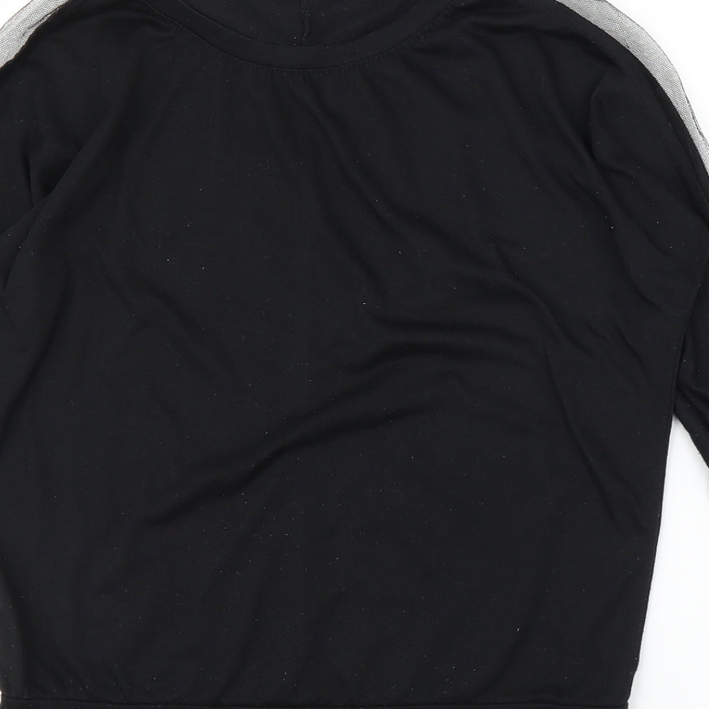 Preworn Womens Black Basic Blouse Size S