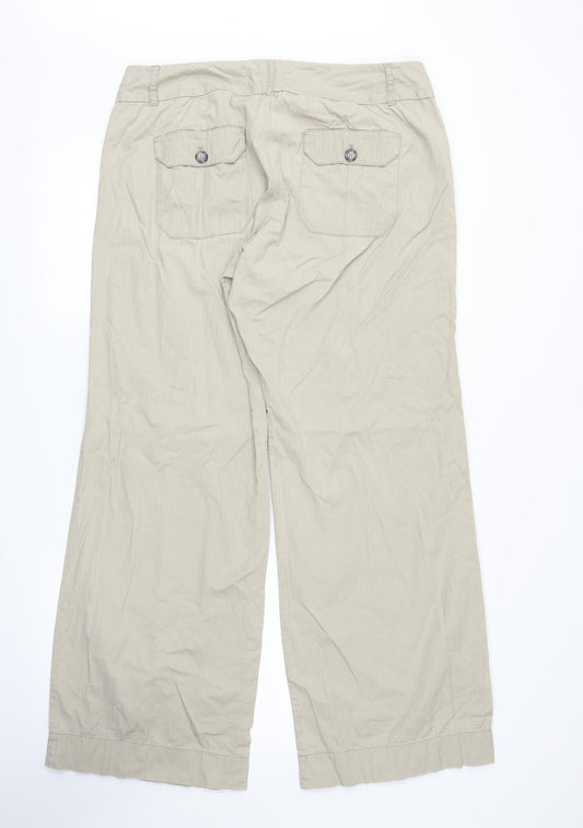 Preworn Womens Beige Carpenter Trousers Size L L28 in
