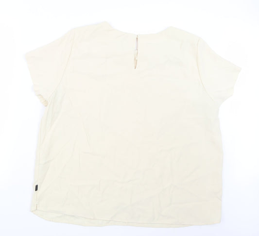 Incorporatewear Womens Ivory Basic T-Shirt Size 24