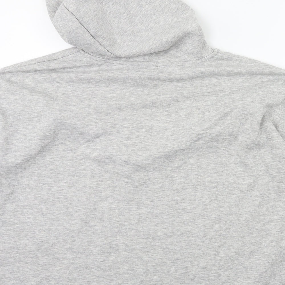 Brand and care label for Papaya women’s grey pullover hoodie, size L