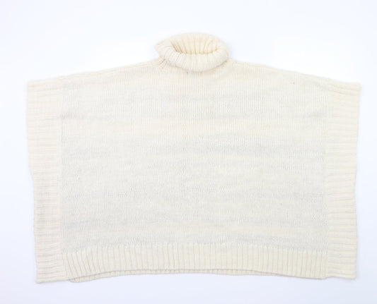 New Look Womens Beige Striped Knit Pullover Jumper Size M