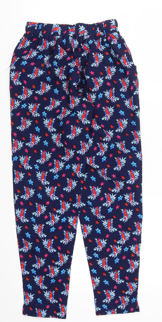 New Look Girls Blue Floral Bloomer Trousers Size 9 Years - Birds