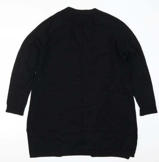 Evolution Womens Black Rayon Cardigan Jumper Size M