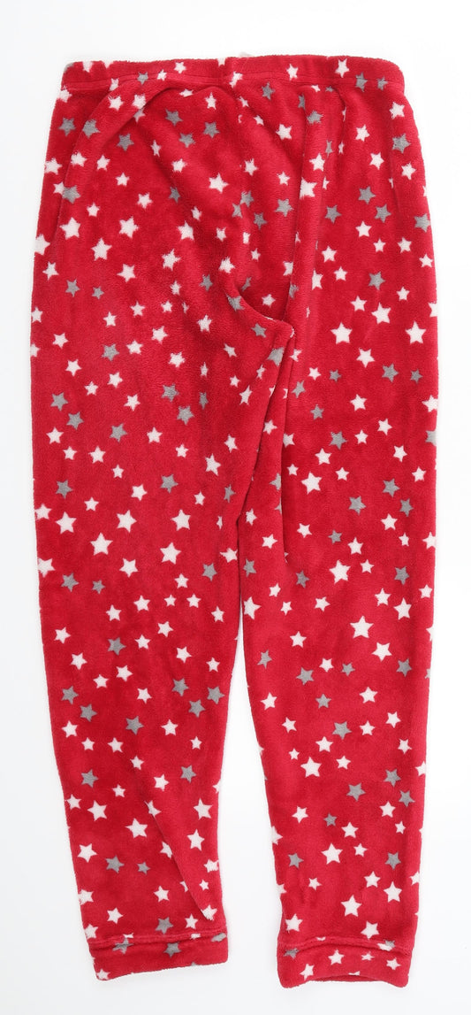 Matalan Womens Red Geometric Trousers Size M L26 in - Stars Loungewear