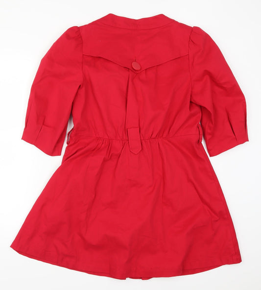 Atmosphere Womens Red Pea Coat Coat Size 12