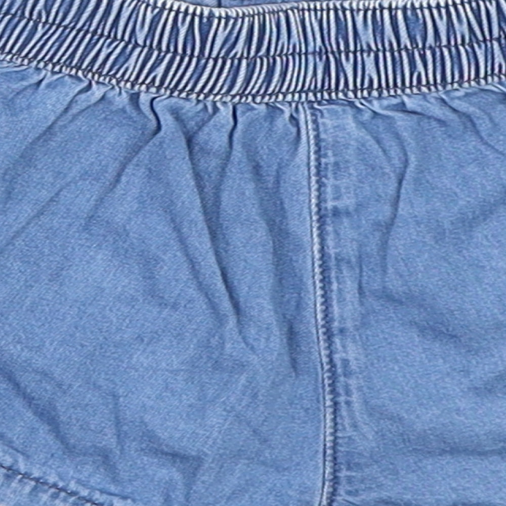 Mini Club Girls Blue Denim Cropped Trousers Size 12-18 Months
