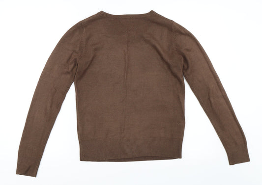 MK Womens Brown Pullover Jumper Size S