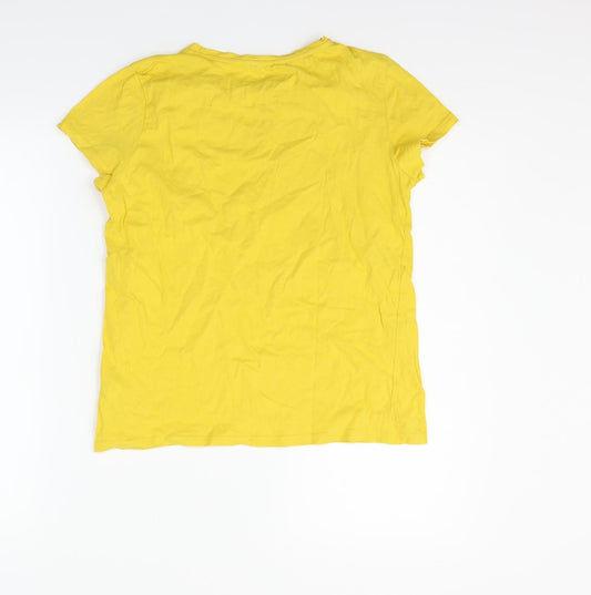 H&M Girls Yellow Basic T-Shirt Size 14-15 Years