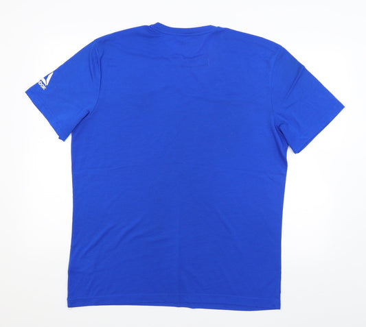 Reebok Womens Blue Basic T-Shirt Size XL