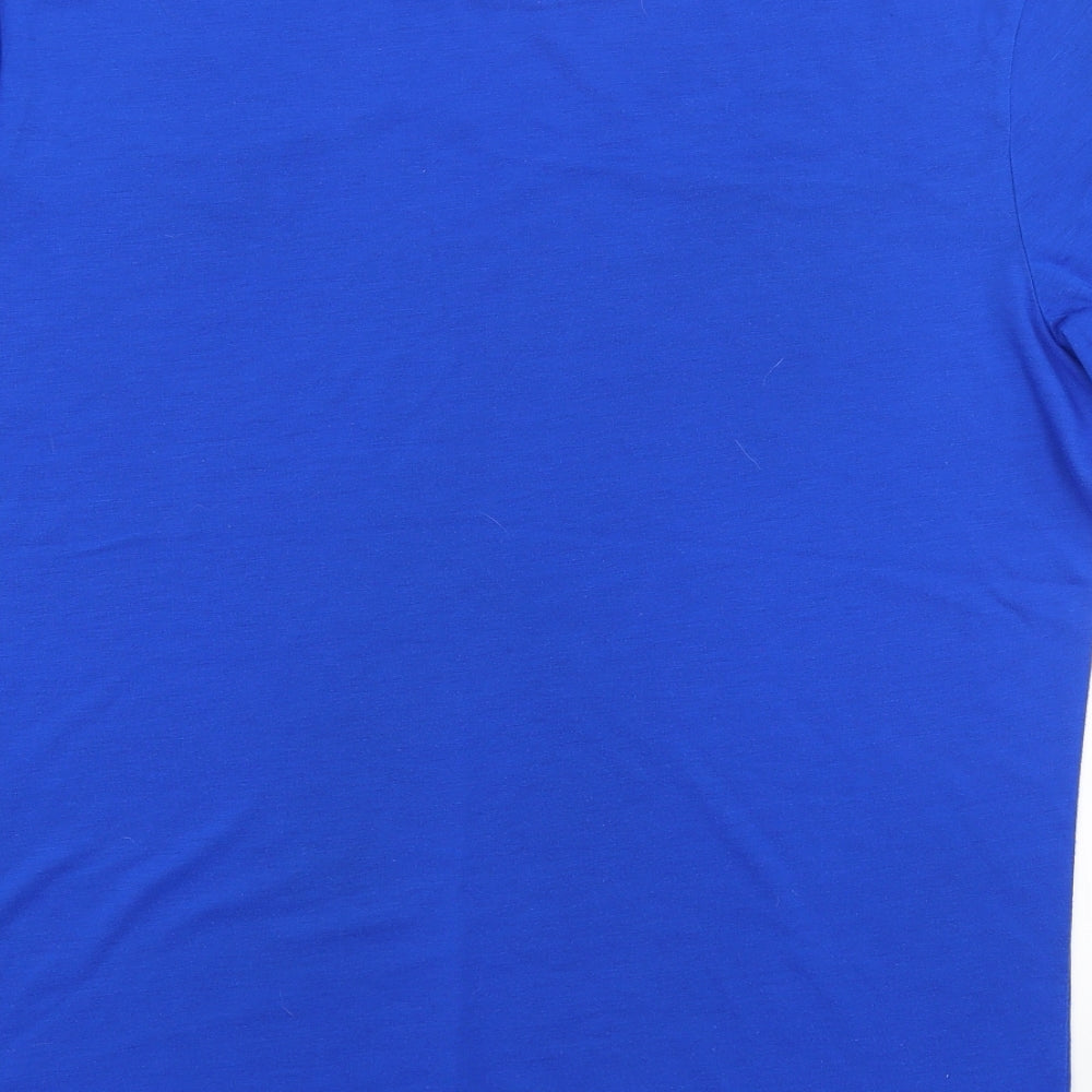 Reebok Womens Blue Basic T-Shirt Size XL