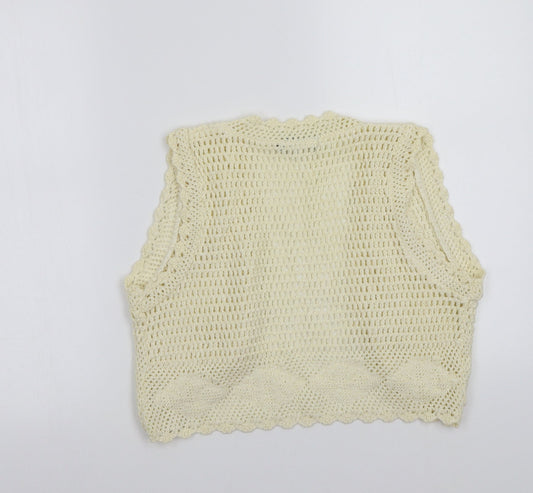 Pura moda Womens Beige Cardigan Jumper Size S