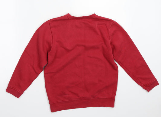 Nutmeg Girls Red Pullover Jumper Size 5-6 Years