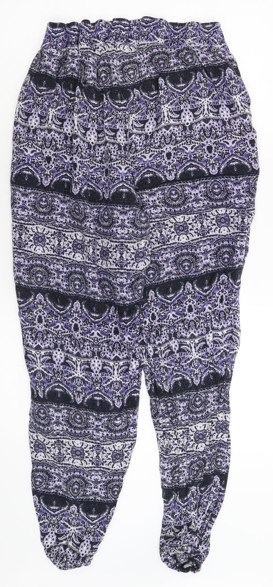 Papaya Womens Purple Geometric Sweatpants Trousers Size 34 in L29 in