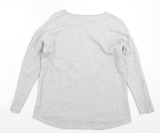 Preworn Womens Grey Knit Pullover Jumper Size L