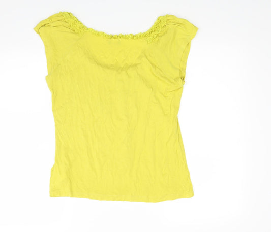 H&M Womens Yellow Basic T-Shirt Size M