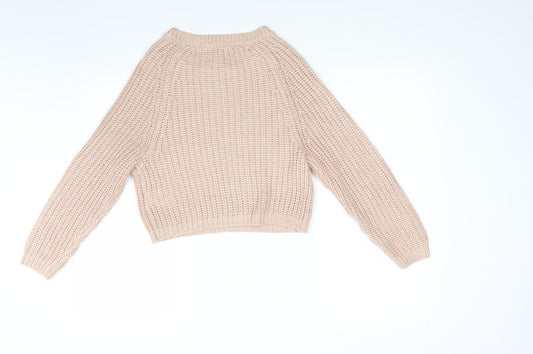 Divided Womens Beige Knit Pullover Jumper Size XS