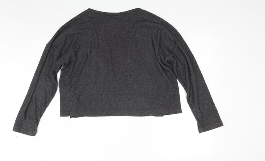 H&M Womens Grey Knit Pullover Jumper Size M