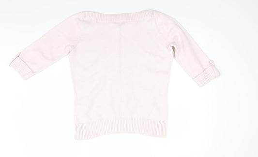 Marks Womens Pink Knit Pullover Jumper Size 16