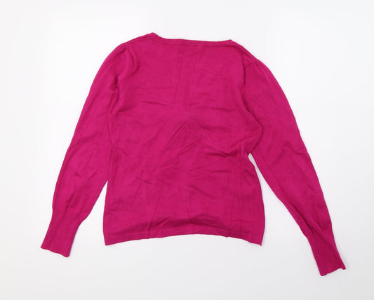 Marks and Spencer Womens Purple Knit Pullover Jumper Size 8