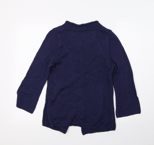 Marks and Spencer Womens Blue Striped Knit Pullover Jumper Size 8
