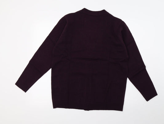 Daxon Womens Purple Knit Cardigan Jumper Size 14