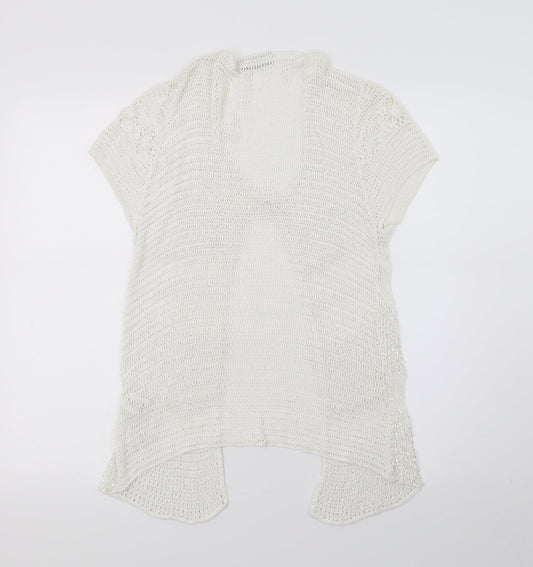 Wallis Womens White Knit Cardigan Jumper Size M