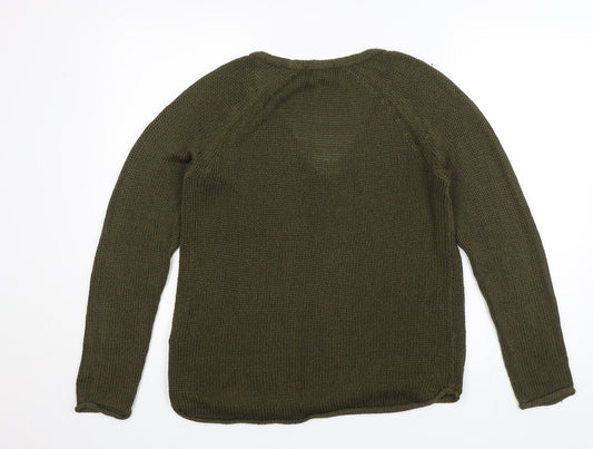 H&M Womens Green Pullover Jumper Size S
