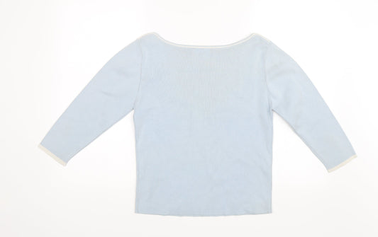 Debbie Morgan Womens Blue Pullover Jumper Size M