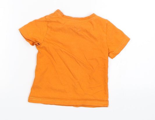F&F Boys Orange Basic T-Shirt Size 2-3 Years - Make some noise