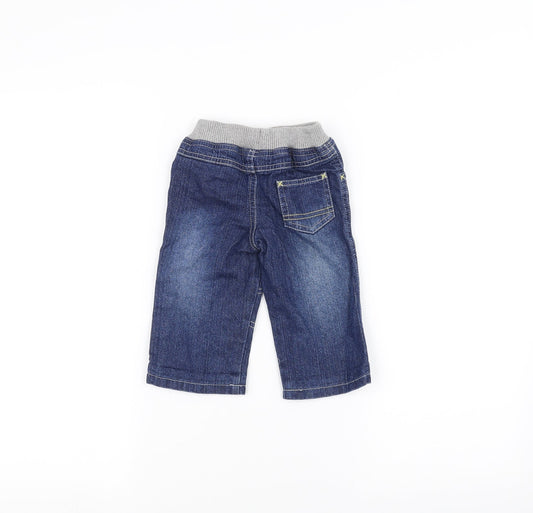 George Baby Blue Denim Rain Trousers Jeans Size 3-6 Months
