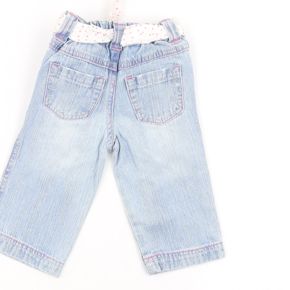 Earlydays Baby Blue Rain Trousers Jeans Size 6-9 Months - Belted