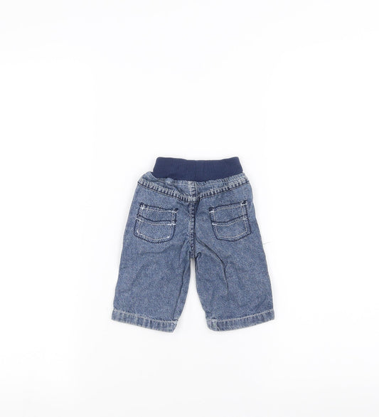 George Baby Blue Denim Rain Trousers Jeans Size 0-3 Months