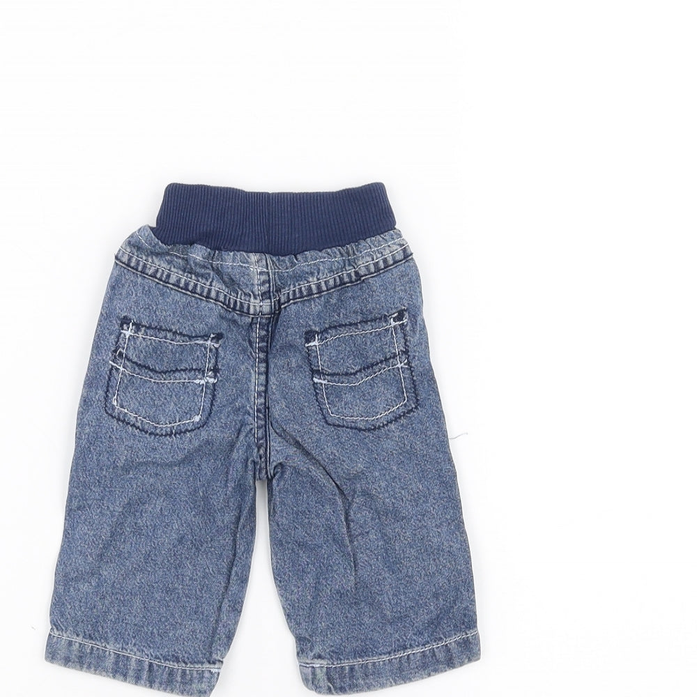 George Baby Blue Denim Rain Trousers Jeans Size 0-3 Months