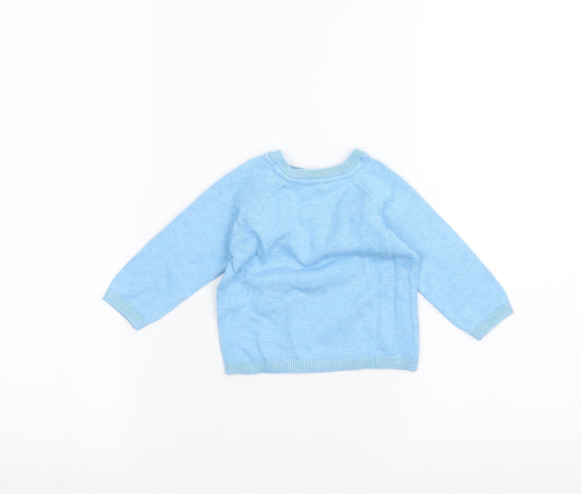 Marks and Spencer Baby Blue Pullover Jumper Size 3-6 Months