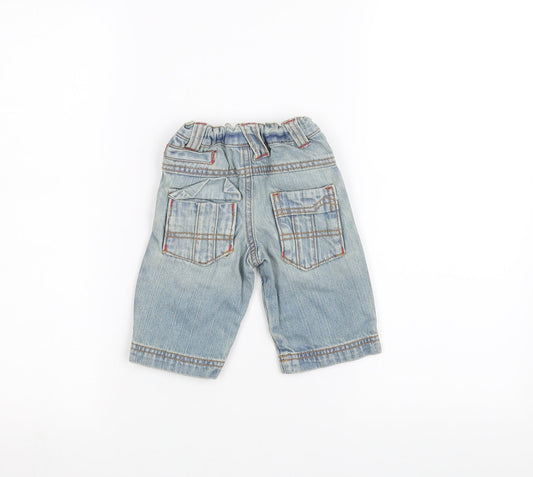 NEXT Baby Blue Denim Rain Trousers Jeans Size 3-6 Months