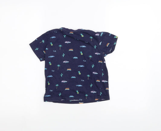 Primark Girls Blue Basic T-Shirt Size 4-5 Years